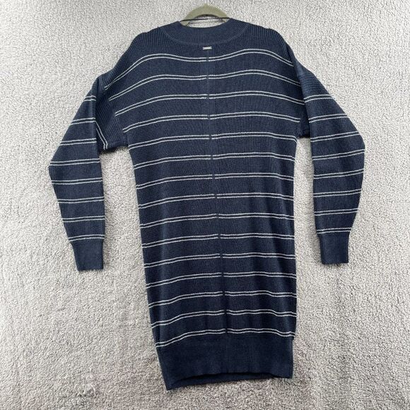 NEW prAna Milani Henley navy nautical striped sweater dress women’s Small - Picture 13 of 14